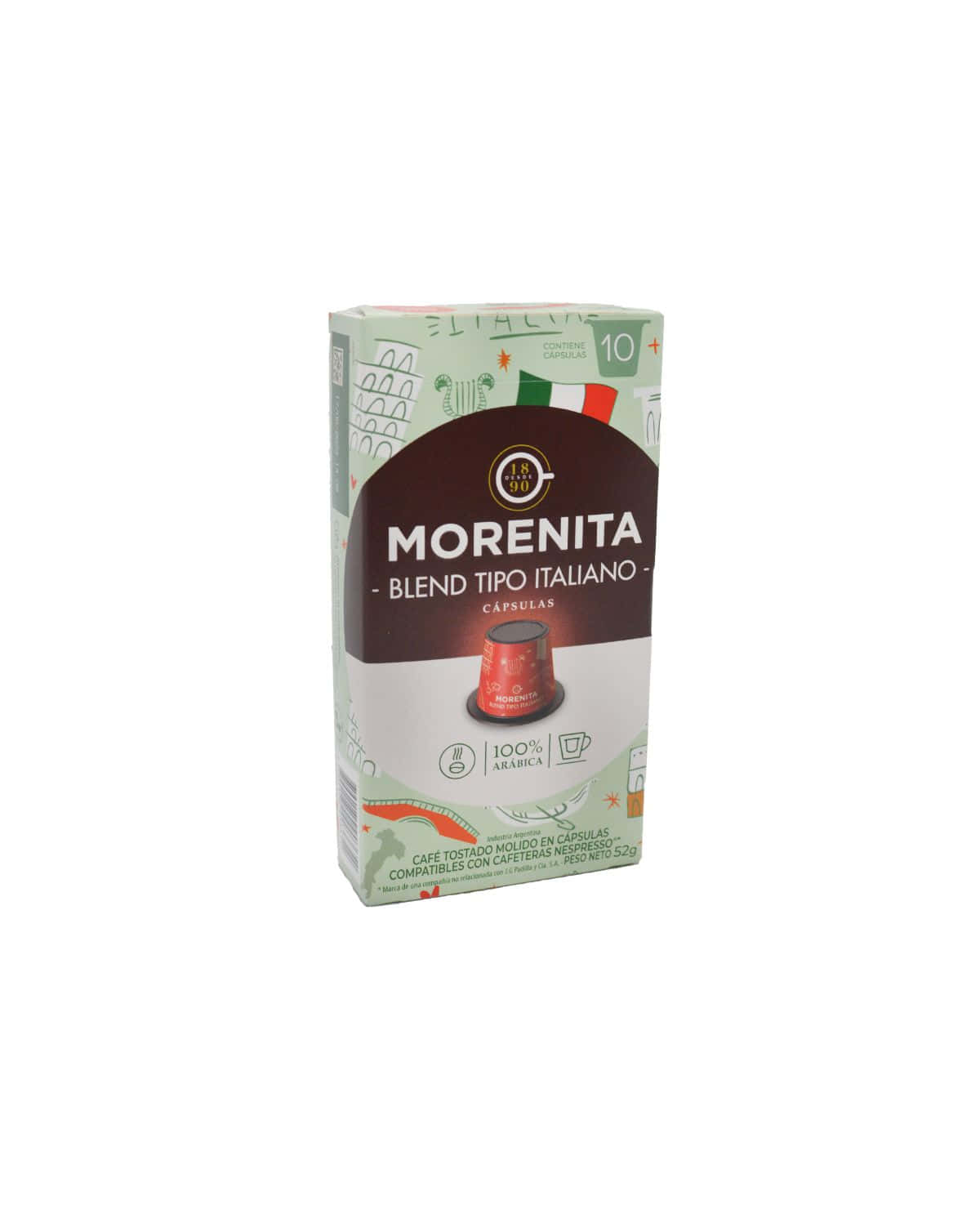 Café Morenita Cápsulas Blend Tipo Italiano 10 Un 52 Gr